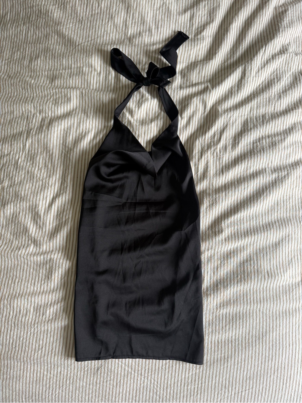 Black open back top